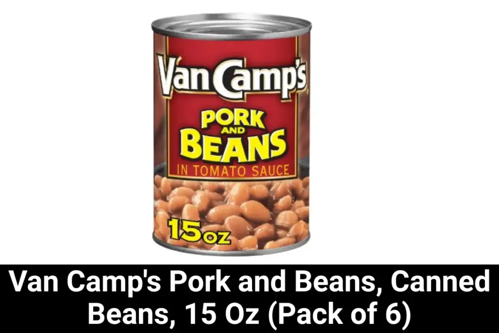 Van Camp's Pork and Beans, Canned Beans, 15 Oz (Pack of 6)