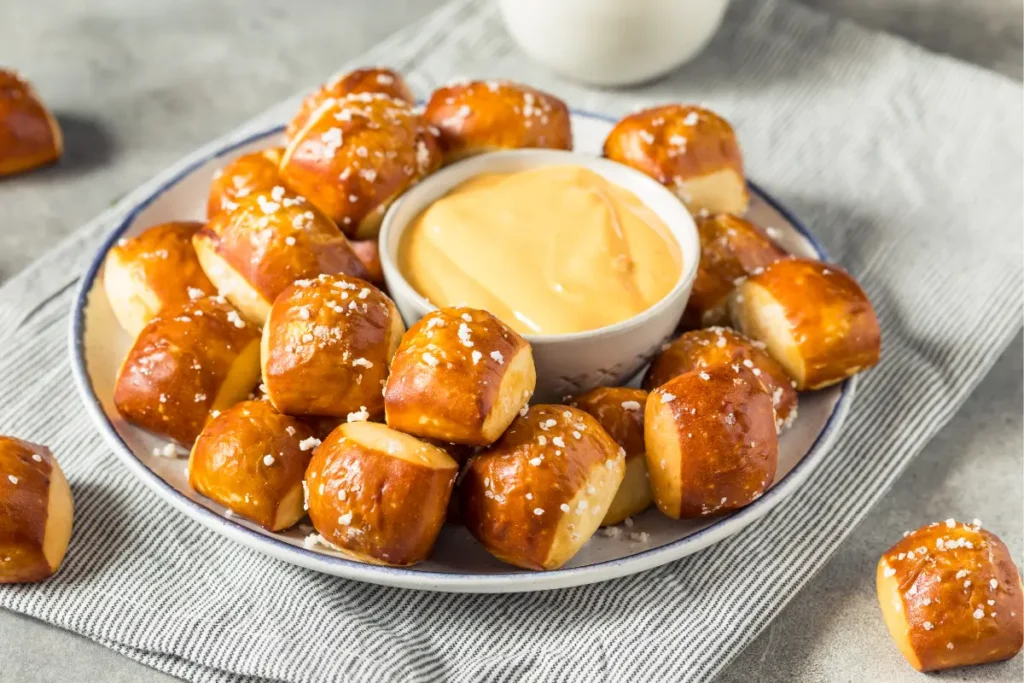 Pretzel Bites with Cheese Dip