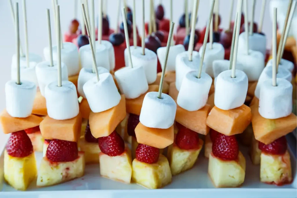  Fruit Kabobs with Chocolate Drizzle